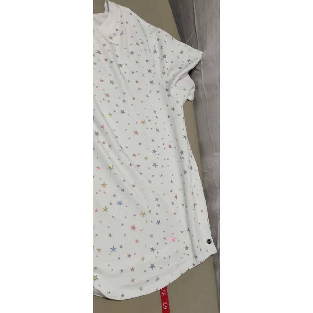 Jane + Delancey Womens Shirt Vneck Short Sleeve Colorful Stars Size 3x - Picture 10 of 10